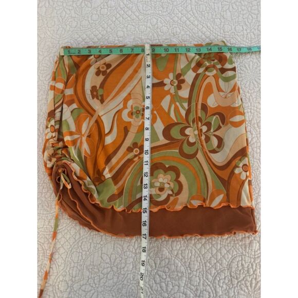 Wild Fable Y2K, 70th, psychedelic print, mini skirt, XL - Picture 5 of 5